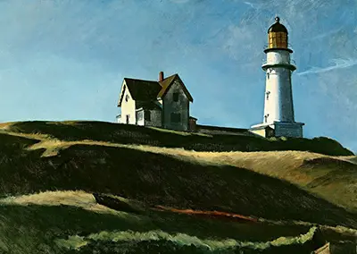 Hügel mit Leuchtturm Edward Hopper